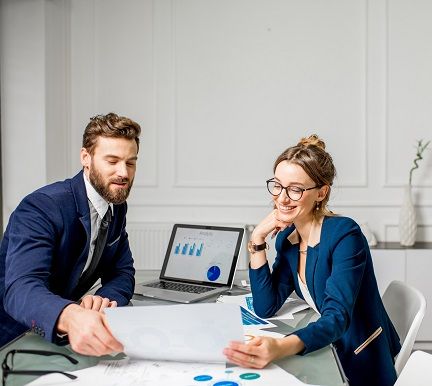 empleados de oficina del futuro